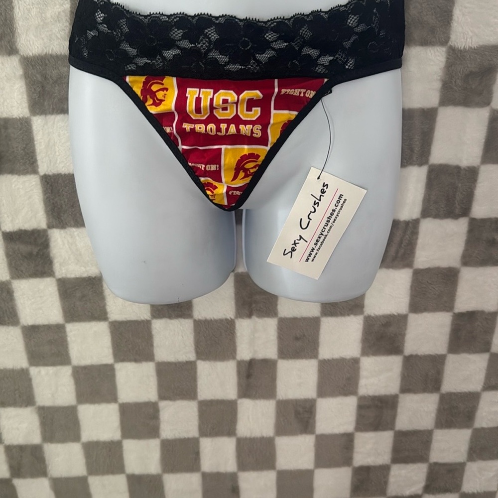 NWT Sexy Crushes USC Trojans Women’s Thong- Red and Black size XS/ Extra Small